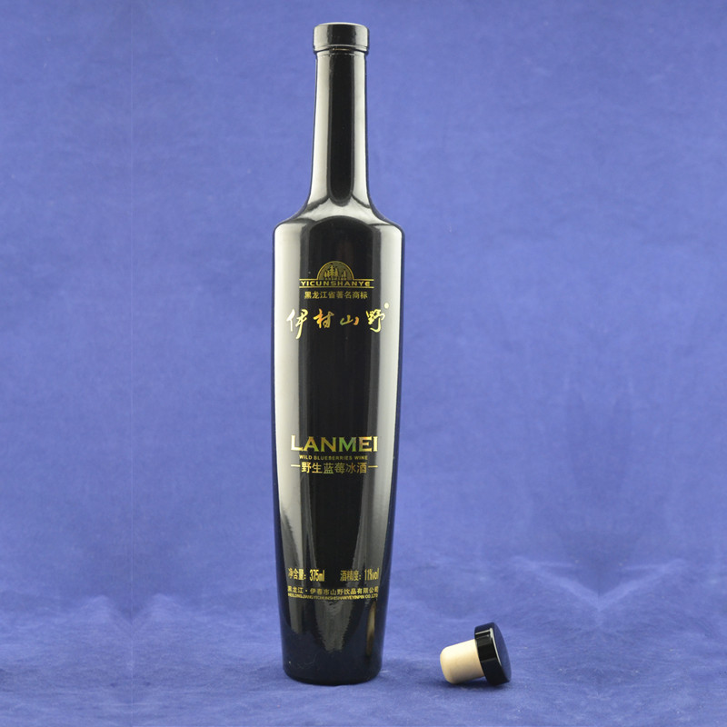 JS010:Black Glass 375ml Olive Oil Bottle Price