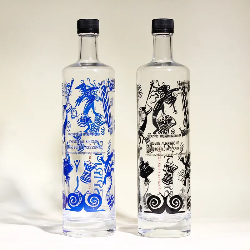 Silk Printing Fancy Vodka Bottle Wholesale Price R030